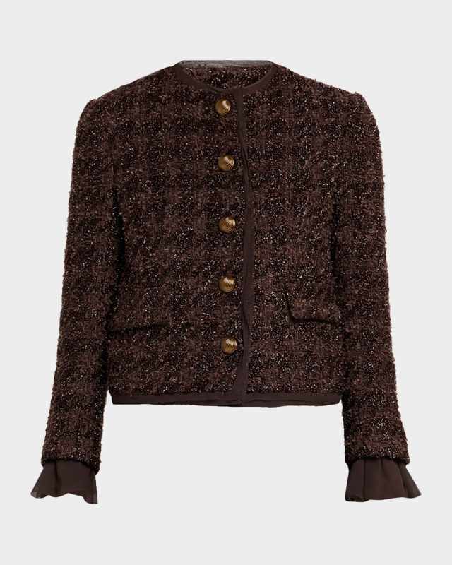 Audrina Metallic Tweed Jacket